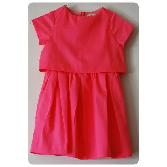 J Crew Crewcuts Pink Preppy Dress Easter Girls Size 4 - Picture 1 of 3